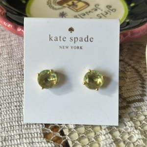 Light Green Gem Stud Earrings by Kate Spade NWT